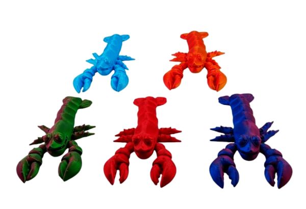 3D Printed Articulated 6'' Lobster TOY Novelty Assorted